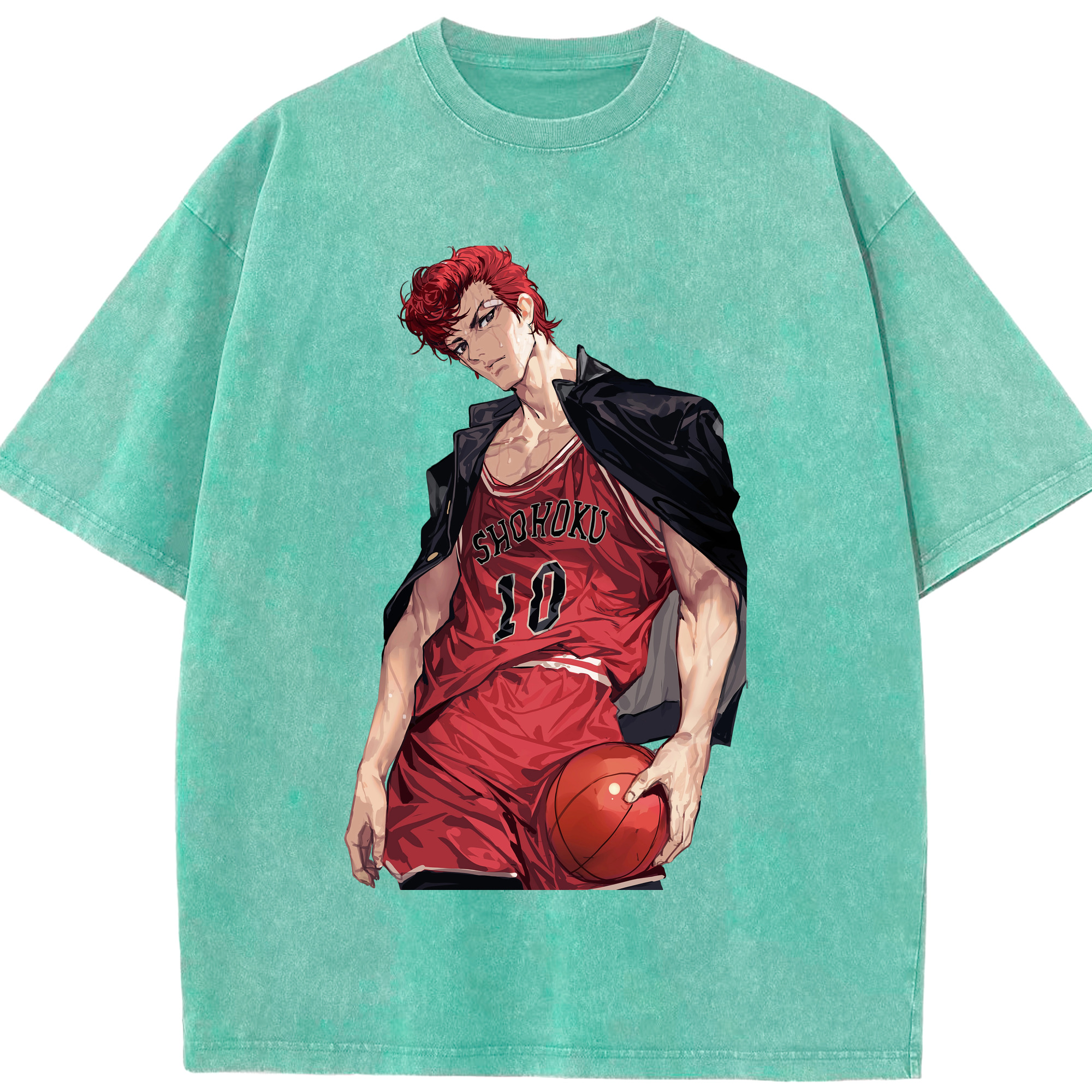 （画像用） SLAM DUNK／スラムダンク 綿100% ヴィンテージ風 半袖Tシャツ（フロントプリント）